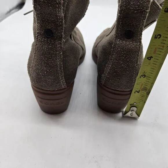 SOREL Women’s Toronto Boots Size 7.5 Suede leather Lace Up Wedge gray brown