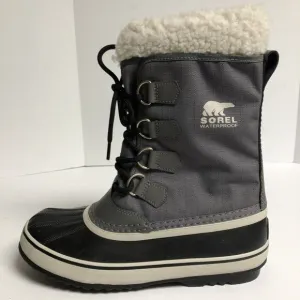Sorel Women's Winter Carnival, Gray Waterproof Winter Snow Boots, Size 9M.
