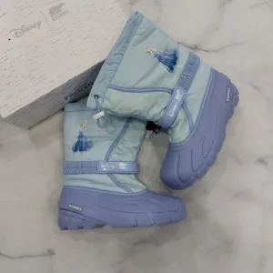 Sorel x Disney Girls Youth Flurry Frozen Elsa Snow Boots Frosted Purple