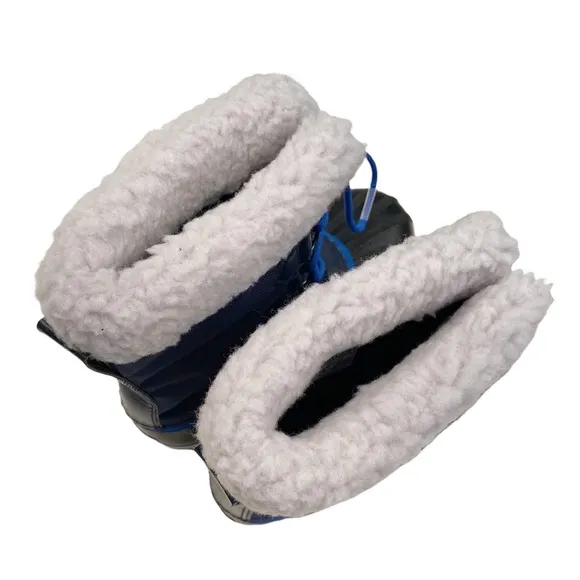 Sorel Yoot Pac Boots Woman in BLUE Nylon Snow Rubber Duck Winter Waterproof 6