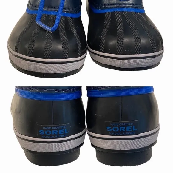 Sorel Yoot Pac Boots Woman in BLUE Nylon Snow Rubber Duck Winter Waterproof 6