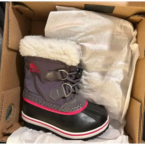 Sorel‎ Youth Unisex Yoot PAC Nylon Waterproof Boots Size 8