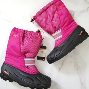 Sorel Youth Waterproof Pink Snow  Winter Boots  Sz 7