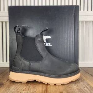 Sorel Hi-Line Chelsea Womens Size 8 Black Elk Waterproof Leather Ankle Boots