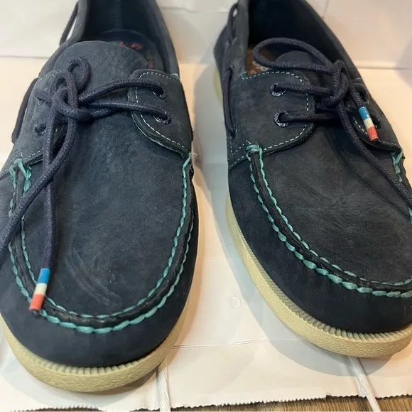 Sperry A/O 2 Playa Navy Aztec Slip On Boat Shoes Size 10.5