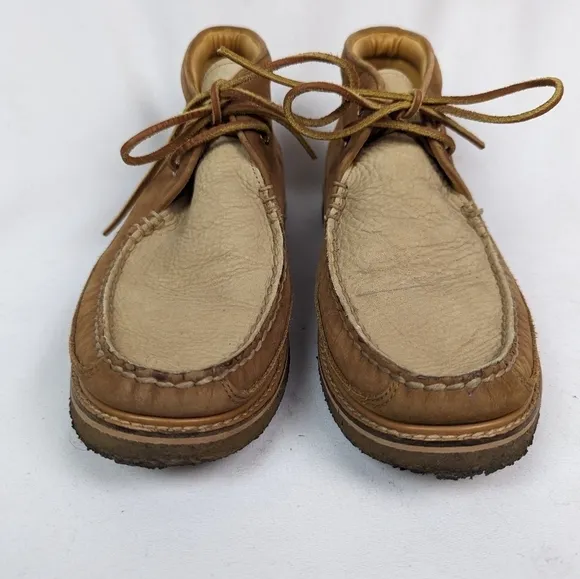 SPERRY Gold Cup for J Crew Men 9 Crepe Soled Leather Chukka Boots Moccasin $229