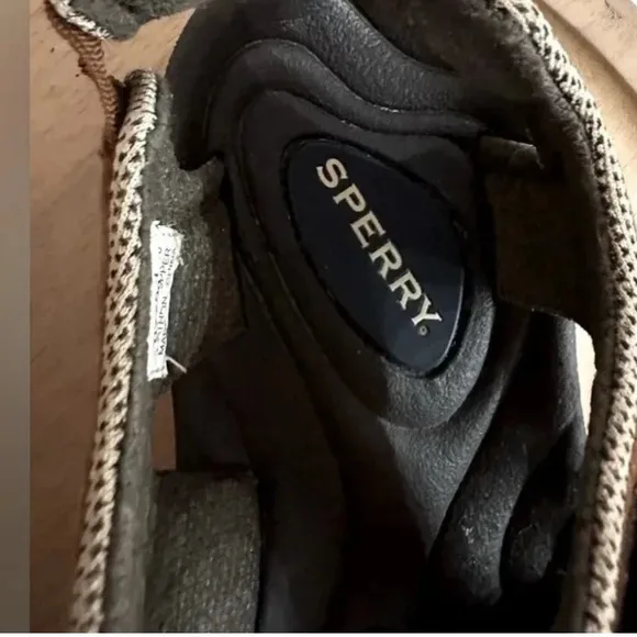 SPERRY ~ Men's leather and velcro slip on boating or fishing sandals size 10