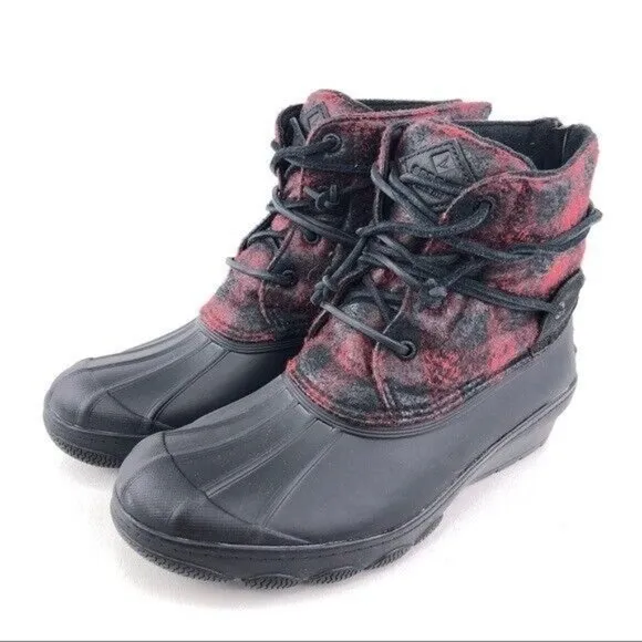 Sperry Saltwater Wedge Tide Duck Boots Womens 8.5M