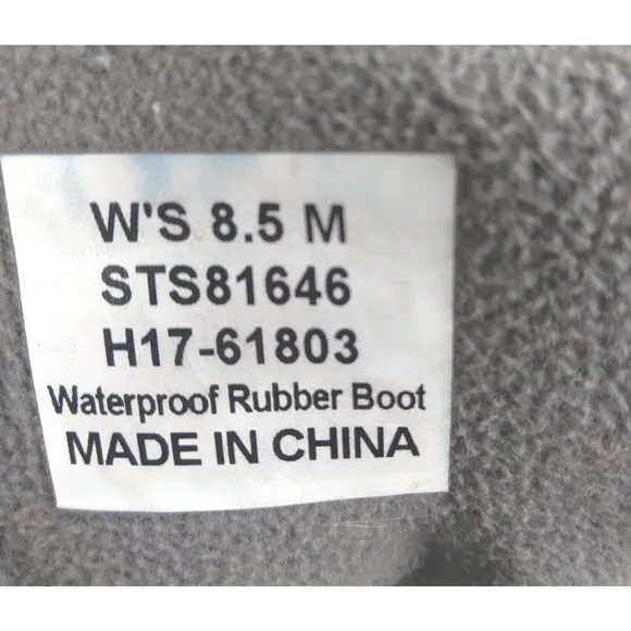 Sperry Saltwater Womens 8.5 M Waterproof Snow Duck Rubber Boots Gray STS…