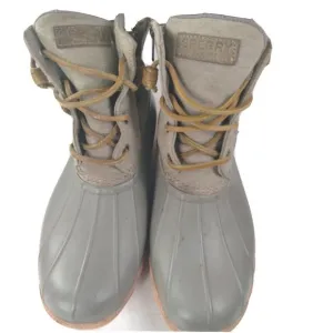 Sperry Saltwater Womens 8.5 M Waterproof Snow Duck Rubber Boots Gray STS…