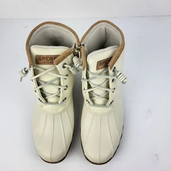 Sperry Top Sider Saltwater Wool Ivory Snow Rain Duck Boots