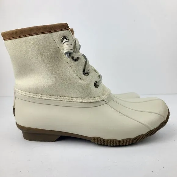 Sperry Top Sider Saltwater Wool Ivory Snow Rain Duck Boots