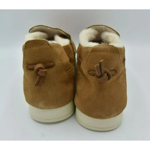 Sperry Mens Size 11.5 Moc Sider Lined Suede Slip On Tan Boots STS23726