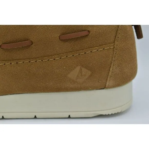 Sperry Mens Size 11.5 Moc Sider Lined Suede Slip On Tan Boots STS23726