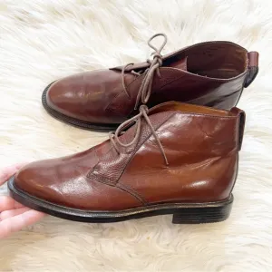 Stacy Adams Brown Genuine Leather Lace Up Ankle Boots Men’s Size 8M