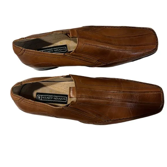 Stacy Adams leather brown shoes die medium