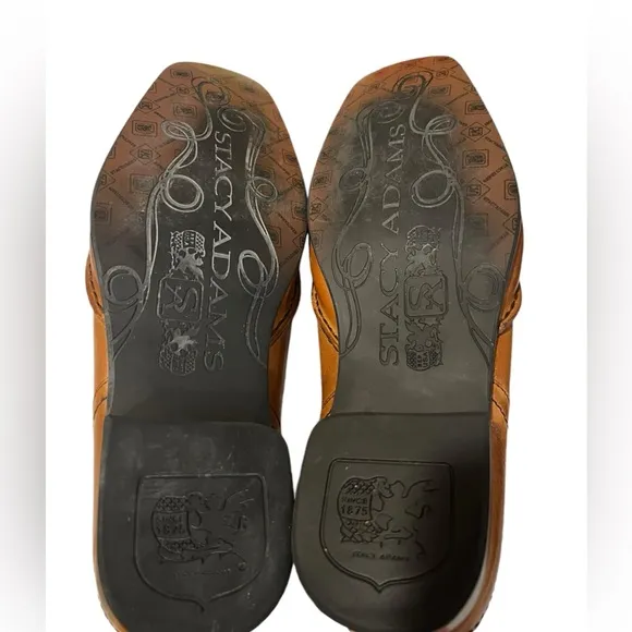 Stacy Adams leather brown shoes die medium