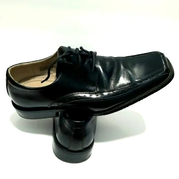 Stacy Adams Men's Black Leather Square Toe Lace Up Shoes Size 9M