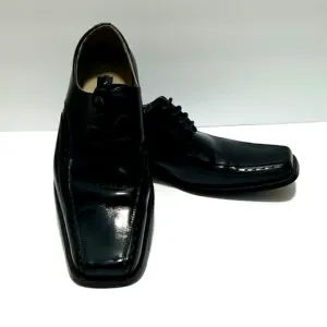 Stacy Adams Men's Black Leather Square Toe Lace Up Shoes Size 9M