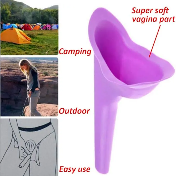 Standing Urinals for Women Female Urination Device, Women Standing Pee Portable Urinal Funnel Lets Pee Standing Up, Reusable Urinal Funnel For Ladies Pee Funnel for Camping, Outdoor, Pregnancy, 2 Pack