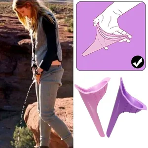 Standing Urinals for Women Female Urination Device, Women Standing Pee Portable Urinal Funnel Lets Pee Standing Up, Reusable Urinal Funnel For Ladies Pee Funnel for Camping, Outdoor, Pregnancy, 2 Pack