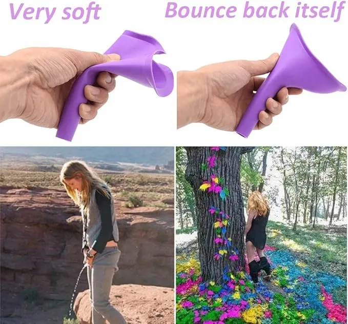 Standing Urinals for Women Female Urination Device, Women Standing Pee Portable Urinal Funnel Lets Pee Standing Up, Reusable Urinal Funnel For Ladies Pee Funnel for Camping, Outdoor, Pregnancy, 2 Pack