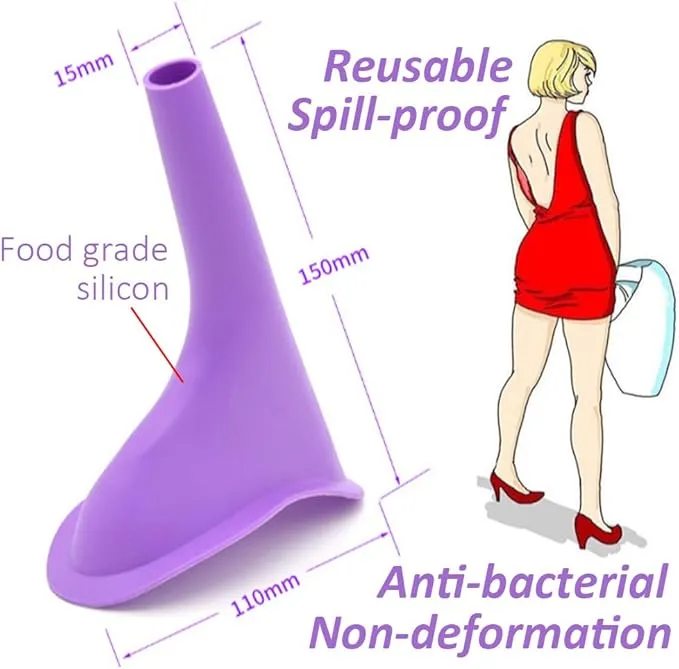 Standing Urinals for Women Female Urination Device, Women Standing Pee Portable Urinal Funnel Lets Pee Standing Up, Reusable Urinal Funnel For Ladies Pee Funnel for Camping, Outdoor, Pregnancy, 2 Pack