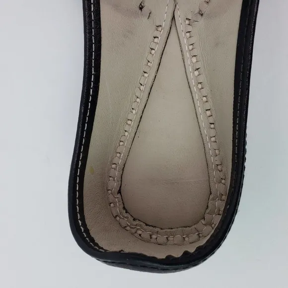 Step n Style Zari Khussa Mens Size 7 Black Leather Handmade Loafer Shoes