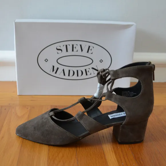 STEVE MADDEN Brown Suede Lace Up Shoes