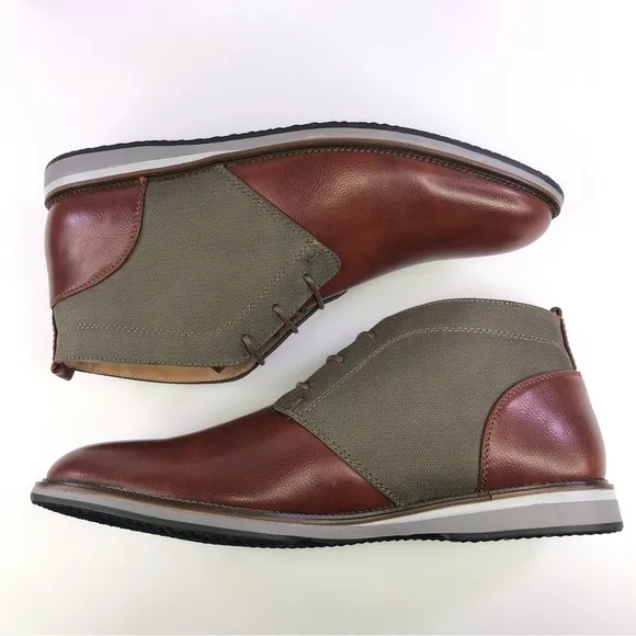 Steve Madden Hinton Men Plain Toe Chukka Boots Size US 9.5 Cognac