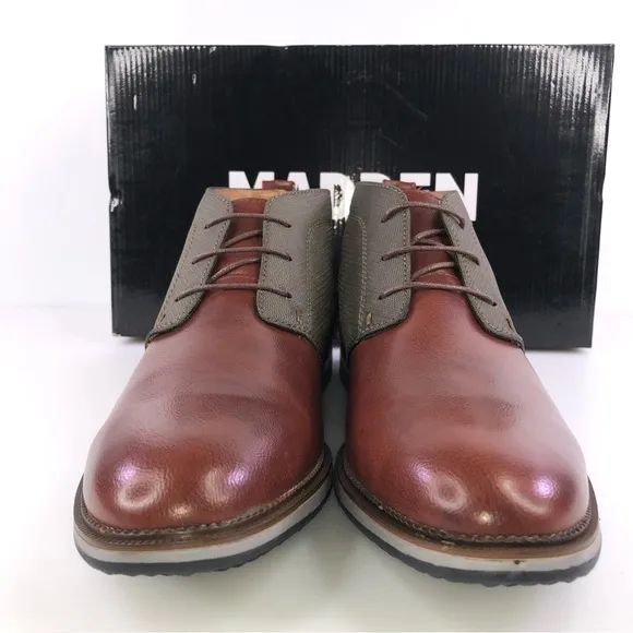 Steve Madden Hinton Men Plain Toe Chukka Boots Size US 9.5 Cognac