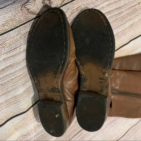 Steve Madden Saviorr Brown Leather Riding Boots