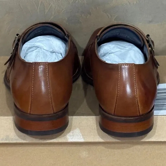Steve Madden Tilly Brown Leather Double Monk Strap Loafer Dress Shoes 9 M NWB