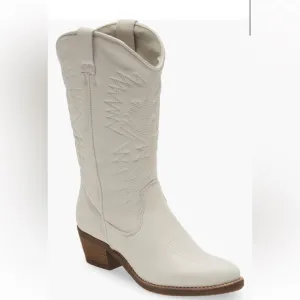 STEVE MADDEN Women’s cowboy boots size 5HAWWARD WHITE LEAT
