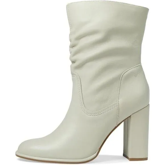 Steve Madden Vector VECT01S1 Bootie Women 8.5 Bone Leather Mid Calf Boots FZP181