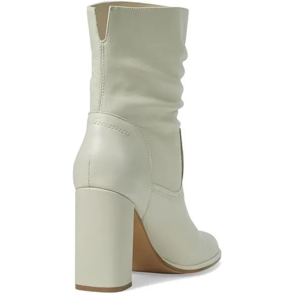 Steve Madden Vector VECT01S1 Bootie Women 8.5 Bone Leather Mid Calf Boots FZP181