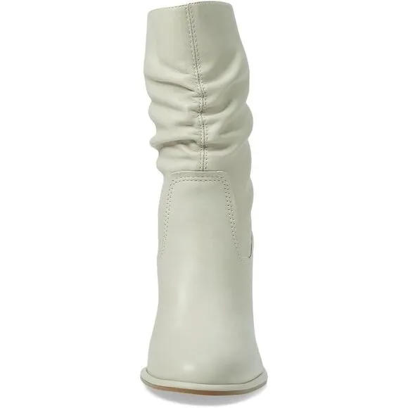 Steve Madden Vector VECT01S1 Bootie Women 8.5 Bone Leather Mid Calf Boots FZP181
