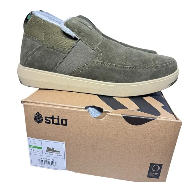 Stio‎ Men’s 13 Colter Low Slip On Shoes Dark Olive Green NEW IN BOX