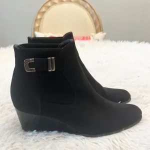 Stuart Weitzman Black Wedge Ankle Gore Tex boots women size 10