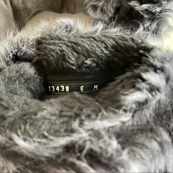 Stuart Weitzman Blizzard Boots Gralon Gray Mink Fur Suede Outdoor Winter Snow 6