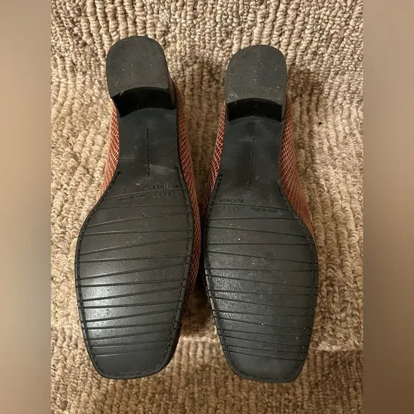 Stuart Weitzman Snakeskin Embossed Ombré Loafer Size 8 1/2 M