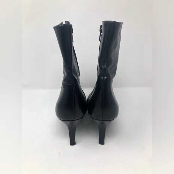 Stuart Weitzman Women Leather Heels Boots Black Size 8