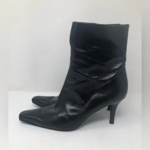 Stuart Weitzman Women Leather Heels Boots Black Size 8
