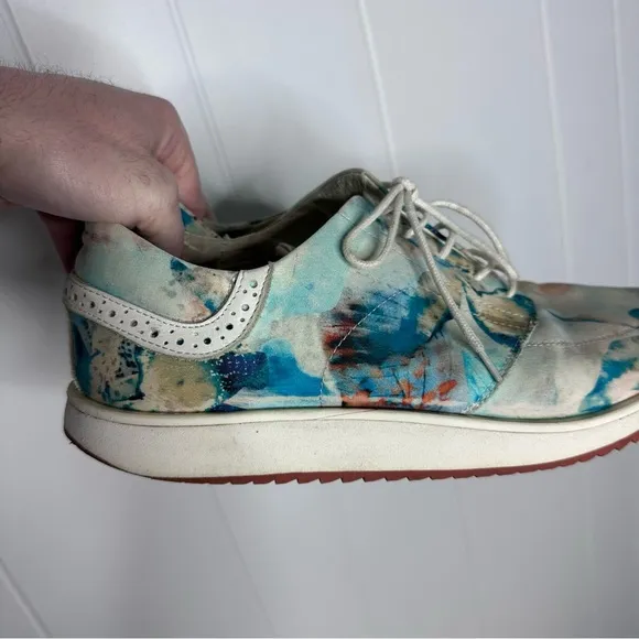 Swear London Watercolor Floral Brogue Casual Shoes