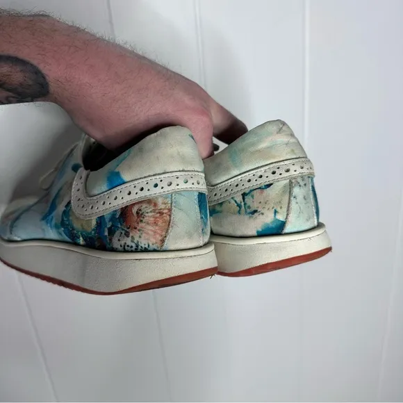 Swear London Watercolor Floral Brogue Casual Shoes