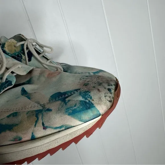Swear London Watercolor Floral Brogue Casual Shoes