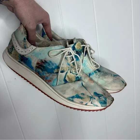 Swear London Watercolor Floral Brogue Casual Shoes