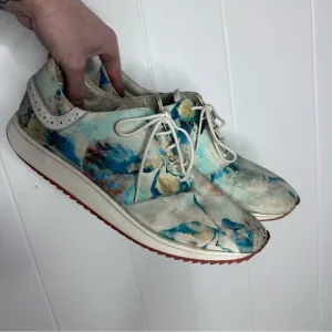 Swear London Watercolor Floral Brogue Casual Shoes