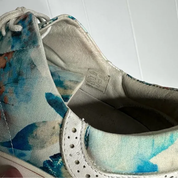Swear London Watercolor Floral Brogue Casual Shoes