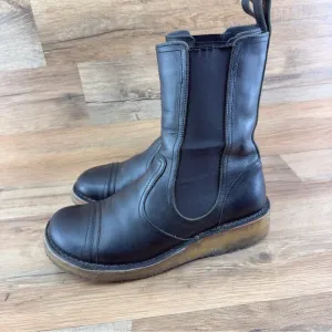 Swedish hasbeens  Women boots size 7 38 Black leather Chelsea